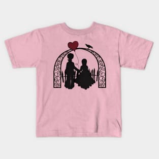 Your New Wednesday, Light Academia Valentine's Day, Sweet Dark Love Kids T-Shirt